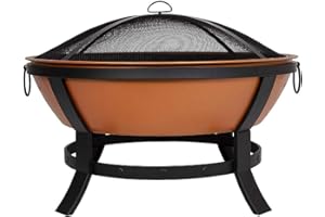 La Hacienda Katori Large Bowl Firepit, copper effect