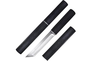 Promithi Stały nóż D2 ze stali japońskiej nóż outdoorowy, 60 HRC próżniowa obróbka cieplna nóż kempingowy