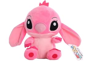 Peluche Stitch, 20CM WKxinxuan Rosa Pupazzo Lilo und Stitch, Peluche Animali Stitch Peluche Stitch Kawaii Bambola Bambina Stitch Pupazzi Stitch Plushie Stuffed Bambola di Pezza anime Plush Pillow