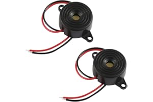 UKCOCO Elektronischer Summer: DC 3-24V Buzzer Alarm Piezo, 85 bis 95 Dezibel Aktiver Piezoelektrischer Summer, Alarmanlage Buzzer