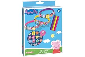 Totum Peppa Pig Jewellery Craft Set, Make 3 Bracelets, with 18 Charms, Suits Ages 3 Years +