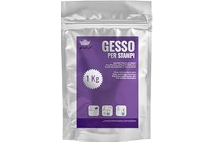 BWAY Gesso per Stampi in Polvere di Ceramica Bianca - Polvere di Gesso Ceramico per Stampi in Silicone di Alta qualità - Ideale per Fai da Te e Progetti Creativi - Confezione da 1Kg