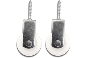 EUROXANTY Puleggia per corde e cavi | Puleggia sollevatrice | Puleggia girevole | Sicure e resistenti | Argento | 30 mm con vite | Confezione da 2