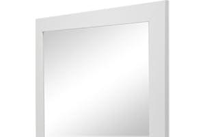 LA FABRICA DEL CUADRO Espejo de Pared en Madera, Fabricado en España | Varios Tamaños y Colores | Ideal para Salón, Recibidor, Vestidor, Dormitorio y Baño. (397 Blanco, 57x157 cm)