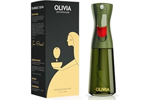 FLAIROSOL OLIVIA Vaporisateur d'Huile en Verre 200ml - Technologie de Pulvérisation Continue avec Contrôle des Portions - Polyvalent pour Cuisine, Salades, Barbecues, Vuisson, etc. (Vert)