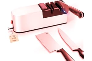 KISEELY Electric Knife Sharpener, 5 in 1 Knife Sharpening System with Straight Blade, Professional Diamond Knife Sharpener for Rough Sharpening, Repair and Sharpening of Knives (LQ5)