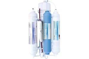 Geekpure 4-Stage Aquarium Countertop Reverse Osmosis Water Filter System with DI Filter-100GPD