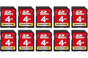 GIGASTONE 4GB 10er-Pack SDHC Speicherkarte, bis zu 80 MB/s, für Digitalkameras Canon Olympus PC