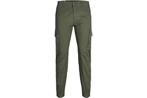 Mêskie spodnie Jogger Cargo JACK & JONES PAUL FLAKE AKM 542 Spodnie Twill Denim z elastycznym pasem.