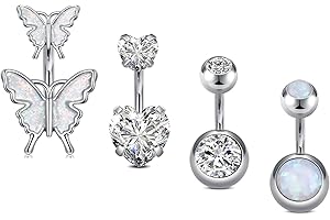 Briana Williams 6 mm, krótkie pręty do pępka, stal nierdzewna, 14 g, mały sześcienny, diament, zwisający kolczyk do pępka, biżuteria