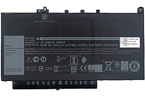 WYGUO 7CJRC KNM09 0KNM09 21X15 021X1 Remplacement de la Batterie d'un Ordinateur Portable pour Dell Latitude 7470 7270 E7470 E7270 Series(11.4V 42Wh 3500mAh)