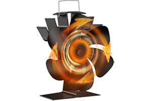 Dancial Ventola per Stufa a Legna, ventilatore stufa da Tubo per la protezione ambientale, ventola camino, Senza corrente Silenziosa ed Efficiente Distribuzione del Calore