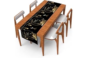 ZMUPL Eid Decorations Table Runner, Eid Mubarak Table Runner Muslim Islam Table Cloth Eid Festival Party Decorations, 180*35cm