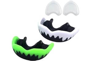 AIBAOBAO Paradenti Respirazione Boxe Rugby Junior, 2 Pezzi, con Custodia Portatile, Paradenti Sportivi Arti Marziali Hockey