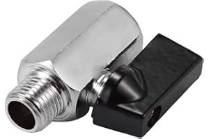 NUGOYA le Laiton Chromé 1/4 Pouce Bsp Filetage de à Tournant SphéRique Mâle à Tuyau de Compresseur D'