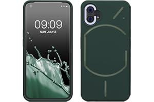 kwmobile Carcasa Compatible con Nothing Phone (1) Funda - Case TPU y Silicona antigolpes - Apto Carga inalámbrica - Verde Musgo