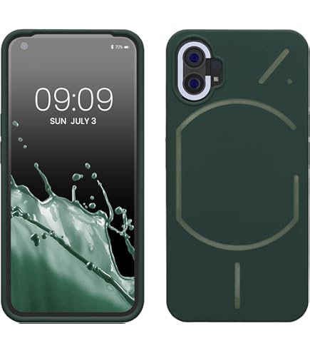 SEAHAI Funda Para Nothing Phone (2), Estuche Con 360 Grados Anillo Soporte [Grado Militar Anti-Caída] Silicona Bumper Antigolpes Armor Carcasa - Negro