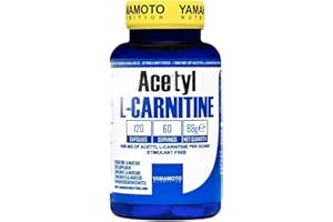 YAMAMOTO Nutrition, Acetyl L-CARNITINE 60 compresse, Integratore Alimentare a Base di Acetil Carnitina 1000mg dose, Stimulant Free