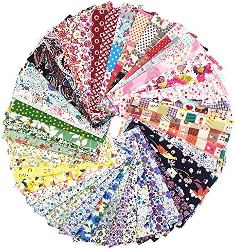 RayLineDo® 15X Different Pattern Patchwork 100% Cotton Poplin Fabric Bundle Squares Of 20*25cm Quilting Scrapbooking Artcraft Project Collection One