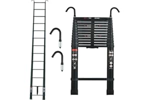 AUTOFU Échelle Télescopique en Aluminium 5m - Normes EN131 - Pliable - 13 marches - Charge Maximale 150 kg