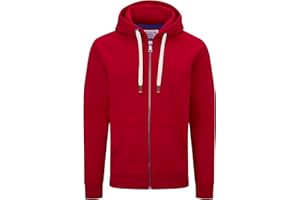 Charles Wilson Felpa Original da Uomo con Cappuccio in Misto Cotone con Zip
