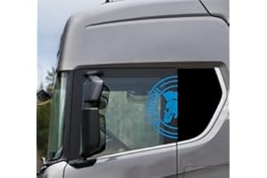 DualColorStampe Autocollants compatibles avec Scania Daf Iveco Man Camion accessoires camion autocollants camion fenêtre WARRIOR COD.0302 (Bleu 53)