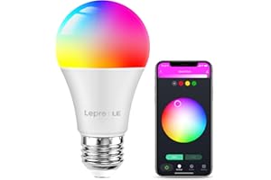 Lepro Ampoule E27 Connectée RGB+WW(2700K) Dimmable, Ampoule Wifi 9W 806LM (Equivalent de 60W) Compatible avec Alexa/Echo/Google Home-1pcs