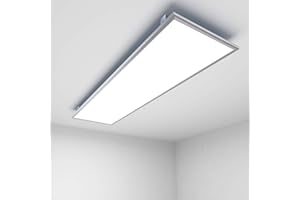‎OUBO OUBO LED Panel 120x30cm Kaltweiß / 48W / 5300lm / 6000K / Silberrahmen Lampe dünn Ultraslim Deckenleuchte Wandleuchte Einbauleuchten, inkl. Trafo