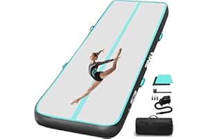 ‎PPXIA PPXIA Gymnastikmatte Air Matte Track 3M/4M/5M/6M, Turnmatte Tumbling Matten 10/20CM Höhe mit Komplettes Zubehör, Aufblasbar Gymnastik Matten für zuhause Outdoor Yoga