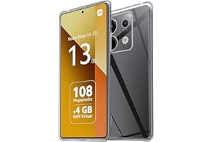 HidWee Cristal Clear Compatible con Xiaomi Redmi Note 13 5G Funda, Flexible Slim de Suave TPU Silicona Caso Delgada, No Amarillea Antiarañazos Carcasa, Anti-Choque Cover - Transparente