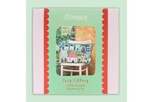 Scheepjes - Lucy Tiffney Wallpaper Collection (60x40cm) Kit de tapiz Little Houses para decoración de pared - 1 Pieza