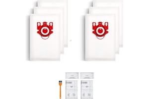 YTUGIL FJM Vacuum Bag Replacement Compatible With Miele Hoover Bags Classic C1 Compact C1,Compact C2,Complete C1,S241,S290,S300i,S500,S700,S4,S6,S4000,S6000 with 2 Air Clean Filter 1 Cleaning Brush