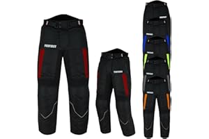 Inflori Motorbike Waterproof Trouser CE Approved Armored Motorcycle Trouser Pant for All Weather with Removable Lining - Regular Length 32 inches