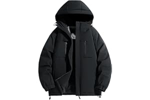 Vhersily Veste de ski de montagne imperméable parka de neige chaude rembourrée d'hiver manteau de ski avec capuche d'hiver coupe-vent veste de voyage femme avec poches matelassées légères