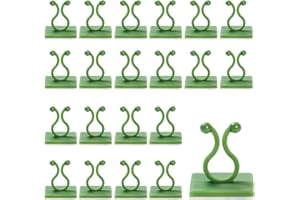 YEJAHY 60 Stück Pflanzen-Kletterwand-Clips, Selbstklebende Pflanzenreben, Wandclips, Pflanzenringe zur Unterstützung von Stielen, Ranken, aufrecht wachsen, U-Form (klein)