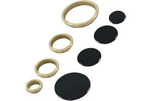 Jpshop Kit de 4 coronas de latón con platillos esmaltados negros compatibles con Samet