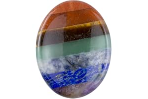 OUUBUUY Piedra molesta del pulgar de Chakra para el tratamiento de la piedra de palma del bolsillo de piedra de cristal - alivia la ansiedad y el estrés