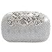 Produktbild TOOGOO Einzigartige Verschluss Silber Diamante Kristall Diamond Abendtasche Clutch Handtasche Party Braut Abschlussball