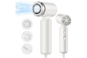 ‎WEBEAUTY Webeauty Föhn, [Superleicht] Ionen Haartrockner, 110.000 U/min Hochgeschwindigkeit Haarföhn, 200 Millionen negative Ionen, schnell trocknend, Reisefön leicht und tragbar, für Familie und Reisen, Weiß