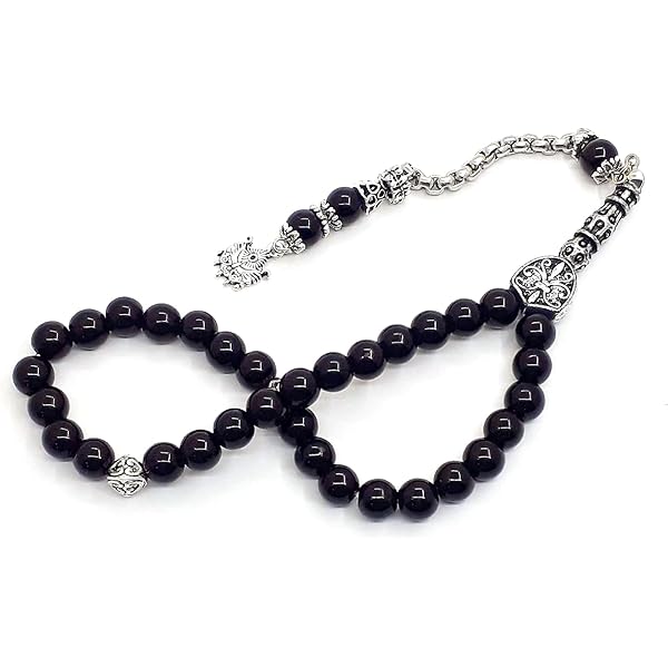 Collier de prière Tesbih Tasbih Tespih Misbaha Subha 33, 22 cm