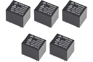 sourcing map 5 Pcs JQC-3FF-S-H DC 12V Coil SPST 4 Pin PCB Electromagnetic Power Relay