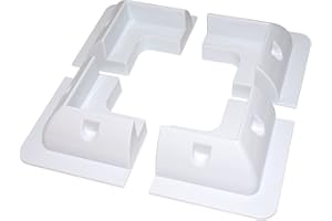 Biard Solar PV Panel Corner Mounting Brackets In White For Caravan Motor Home Or Boat Installation for use with 80W 100W Solar Panels