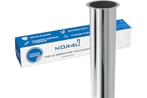 kör4u Tubo sommergibile di design, tubo extra lungo 300 mm, cromato per sifone, chiusura inodore, universale