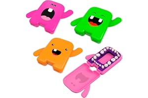 SERIVAN 3 Cajas para guardar Dientes de Leche para niños y niñas. Colores surtidos en Rosa, Naranja y Verde