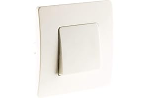 Zenitech - Interrupteur Va & Vient Bornes Auto Venus - Blanc - Compatible Boîtes Standards - Fixation à Vis et à Griffes - Câblage Rapide - Pose Avant Peinture - Clipsage Facile - Normes CE et NF