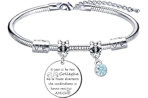 QTZXZX Colleghe per Caso Amiche per Scelta Braccialetto di Ringraziamento Apprezzamento Lavoro per Donne Collaboratore lasciando il Regalo