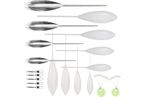 ‎NJORD KALASTUS Njord Kalastus Sbirolino Set 8 & 12 Teilig - 4X sinkend 4X Schwimmend + 5X Dreifachwirbel und 20x Schnurstopper im Vorteilsset | Spirolino Forelle Sbirolino sinkend Spirolino Set Schwimmer