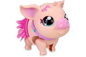 Little Live Pets - My Little Pig Pet Bella, Cerdito Interactivo con Falda, Mascota de Juguete para Cuidar, con Sonidos y Movimientos: Camina, Baila y Come, para Niños +4 años, Famosa (LPW01000)