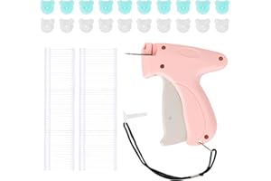 LALASTYLE Quick Clothing Fixer, Mini Handheld Sewing Machine, Quick Repair Micro Stitch Gun for Clothes, Stitchy Quick Clothing Fixer with 150 Bear Buckles & 20 Needles