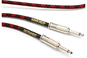Ernie Ball Cable De Instrumento Trenzado Recto/Recto 10ft - Rojo/Negro
